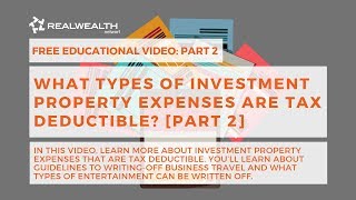 What Types of Investment Property Expenses are Tax Deductible Part 2 [upl. by Zachary]