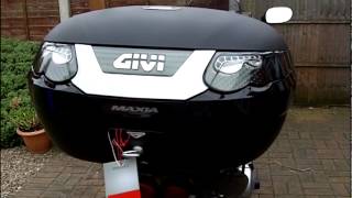 Givi E55 Maxia NT Top Box First Unboxing and Fitt [upl. by Jody]