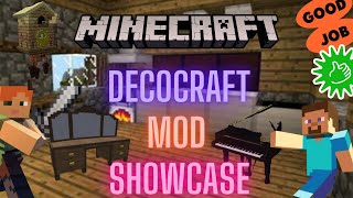 Decocraft mod showcase 1122  how to put lots of furniture in your home Decocraft 2020 [upl. by Ilarrold]