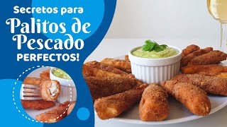 PALITOS DE PESCADO y SALSA DIP PERFECTOS  PESCADO APANADO PERFECTO  Pescado empanizado crujiente [upl. by Aciria]