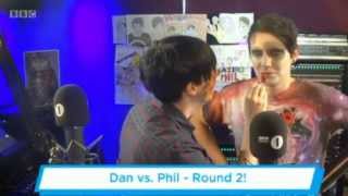 Dan vs Phil  radio show 101113 face painting [upl. by Revkah]