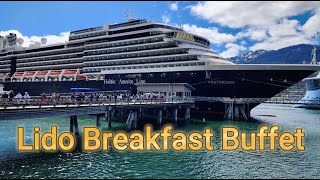 Holland America Lines Westerdam  Lido Breakfast Buffet [upl. by Anelrats]