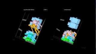 NTSB animation of simulation of New York City motorcoach crash occupant kinematics [upl. by Tedder20]