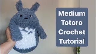 Blue Totoro crochet tutorial  Studio Ghibli Amigurumi [upl. by Hardie]