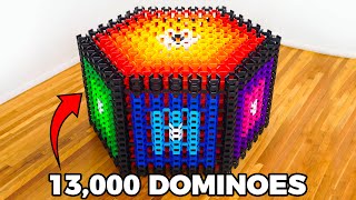 World Record Domino Structure Gets DEMOLISHED [upl. by Lalaj]