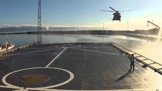 NH90 lands on HMNZS Canterbury for the first time [upl. by Yeltneb920]