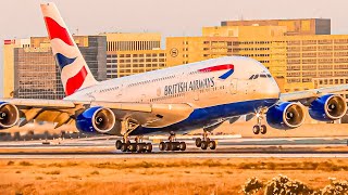 ✈️ 200 CLOSE UP TAKEOFFS and LANDINGS in 2 HOURS  Los Angeles Airport Plane Spotting LAXKLAX [upl. by Leagiba557]