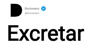 Excretar Significado En Español [upl. by Nivk679]