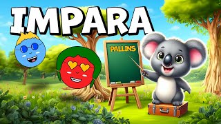 Impara con i Pallins  Forme Colori Animali Numeri Frutta  Cartoni per Bambini [upl. by Parnas]