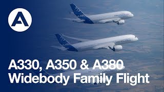 Airbus widebody family flight with the A350 XWB A380 and A330 [upl. by Gennifer]