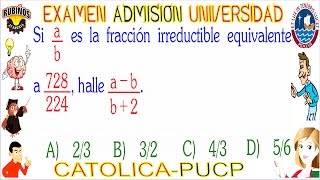 EXAMEN CATÓLICA FRACCIONES PROBLEMA RESUELTO SOLUCIONARIO ADMISIÓN UNIVERSIDAD PUCP [upl. by Ecertap293]