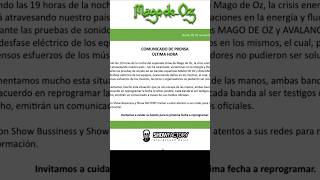 MAGO DE OZ y AVALANCH Cancelan el Concierto en QUITO  ECUADOR [upl. by Lapo]