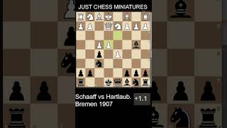 Carl Hartlaub defeats Georg Schaaff with a smothered checkmate chess [upl. by Hsirrap991]