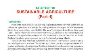 Sustainable Agriculture Part1Chapter 10 Environmental studies 12th class pseb [upl. by Eatnahs803]