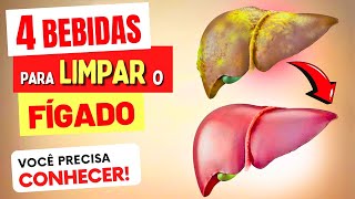 4 BEBIDAS CASEIRAS para LIMPAR O FÍGADO RÁPIDO e Saudável [upl. by Oinimreh]