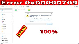 Operation Could Not be Completed Error 0×00000709 Fix Sharing Printer Error [upl. by Hills]