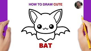 How to draw a bat easy  Halloween Drawing [upl. by Butler]