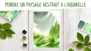 Tutoriel  Peindre un paysage abstrait à laquarelle [upl. by Gilliette]