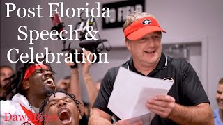 KIRBY SMART Post Georgia vs Florida locker room speech and celebration [upl. by Nnaillij435]