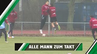 Aufwärmen der besonderen Art  Borussia M´Gladbach  Hannover 96 [upl. by Sheryle]