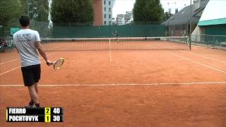 MY TENNIS VIDEO  Andrea FIERRO vs Krystyna POCHTOVIK  1 set with stats [upl. by Anaeirb]