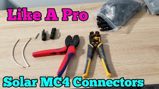 How To Make Solar MC4 Connectors Like A Pro Quick And Easy [upl. by Idham33]