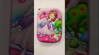 Princess sofia jumbo pencil box with filling stationery stationery schoolsupplies cutestationary [upl. by Lein]