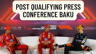 Post Qualifying Press Conference Azerbaijan Grand Prix [upl. by Aleina]