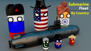 Which country has the largest number of submarines  Country scaled by submarines fleet [upl. by Llegna]