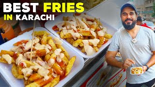 BEST FRENCH FRIES IN KARACHI  STREET FOOD PAKISTAN [upl. by Inaluahek]