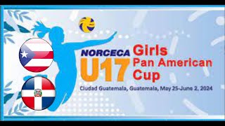 Puerto rico vs Rep Dominicana SEMIFINAL COPA PANAMERICANA NORCECA SUB 17 FEMENINA [upl. by Pape]