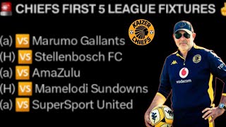 KAIZER CHIEFS 202425 FIXTURES  MAMELODI SUNDOWNS FIXTURES  PSL FIXTURES [upl. by Hailee]