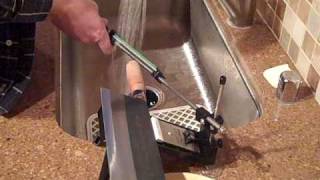 Sharpening a CCK Cleaver with an Edge Pro Knife Sharpener [upl. by Bennett]