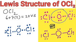 Lewis structure of OCl2 Dichlorine monoxide [upl. by Drape]