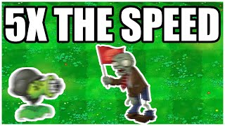 The Game Is Sped Up 5 Times The Normal  Plants VS Zombies Challenge [upl. by Bertelli]