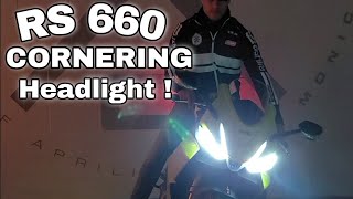 Cornering Headlights Aprilia RS660 shorts [upl. by Aikat]