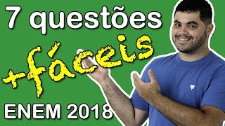 🚨 ENEM 2018 🔴 7 Questões de Matemática MAIS FÁCEIS do ENEM 2018 👉 Matemática Rio [upl. by Gayn]