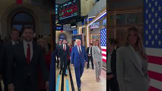 US Presidentelect Trump set to ring opening bell at New York Stock Exchange [upl. by Nomzed]