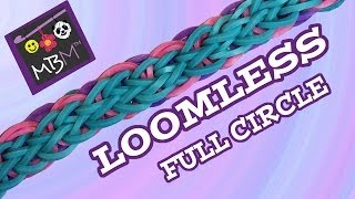 NEW Bracelet Without a Rainbow Loom  Loomless Full Circle [upl. by Irej114]