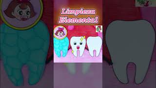 ¡Limpiando los Dientes de los Cuatro Elementos 🌊🔥🌱🌬️ elements teethcleaning funny pappercraft [upl. by Adall139]