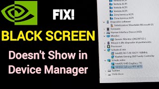 Black Screen After Nvidia Update  My GPU Driver Not Showing in Device Manager HOW TO FIX [upl. by Enirok]