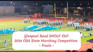 Glenpool Band SHOUT OUT 2024 4A State Marching Competition Finals [upl. by Anna-Maria]