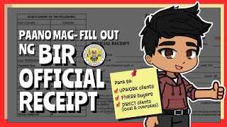 Paano mag fill out ng BIR OFFICIAL RECEIPT  NONVAT SELFEMPLOYED PROFESSIONAL  Tagalog Tutorial [upl. by Ahsetan81]