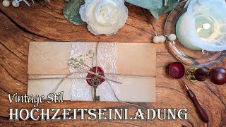 DIY Einladung zur Hochzeit im Vintage Style [upl. by Elbertine]