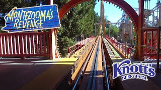 2019 August Montezoomas Revenge On Ride Front and Back HD POV Knotts Berry Farm [upl. by Baniez]