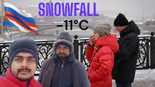 Moscow Vlog enjoying with friends 🇷🇺🇷🇺🇮🇳🇮🇳 snowfall weather ☁️☁️☁️ Day10  like subscribe 🙏 [upl. by Einiar192]