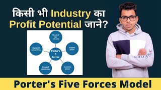 Porters Five Force Model Hindi  Business Framework  Strategic Management [upl. by Rebma]