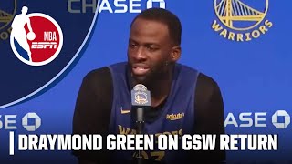 Draymond Green addresses the media for the first time since indefinite suspension  NBA on ESPN [upl. by Lertsek]