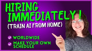 HIRING IMMEDIATELY  Worldwide amp Make your Own Schedule Work From Home Jobs Training AI [upl. by Northington]