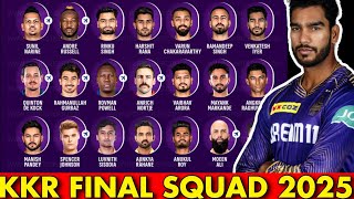 IPL 2025 Kolkata Knight Riders Official Squad 2025  Ami KKR Hai Taiyaar [upl. by Rick]